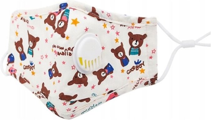 FÜR KINDER BÄR Maske + 3x HEPA-FILTER PM 2.5