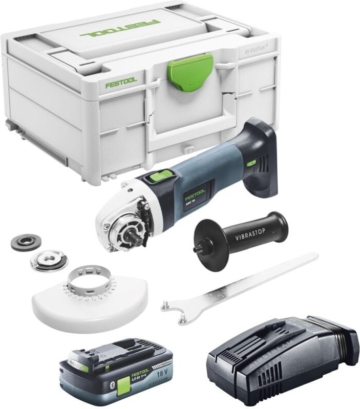 Agc 18-125 EB-Basic Akku Winkelschleifer 18 v 125 mm Brushless + 1x Akku 4,0 Ah + Schnellladegerät + Systainer - Festool
