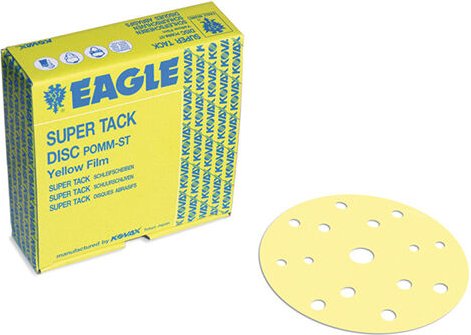 Kovax 524-1500 DISCS YELLOW FILM 150 mm Durchmesser P1500 15 LOCH 50 PIECES