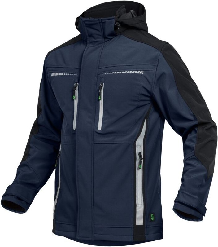 Thumbnail - Leibwächter Sommer-Softshelljacke Herren FLEXS Gr. 4XL marine/schwarz