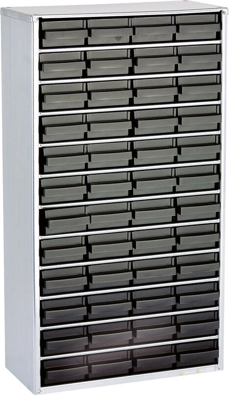 Esd Raaco 1248-01 Stahlmagazin (l x b x h) 306 x 150 x 552 mm Anzahl Fächer: 48 inkl. Erdungskabel