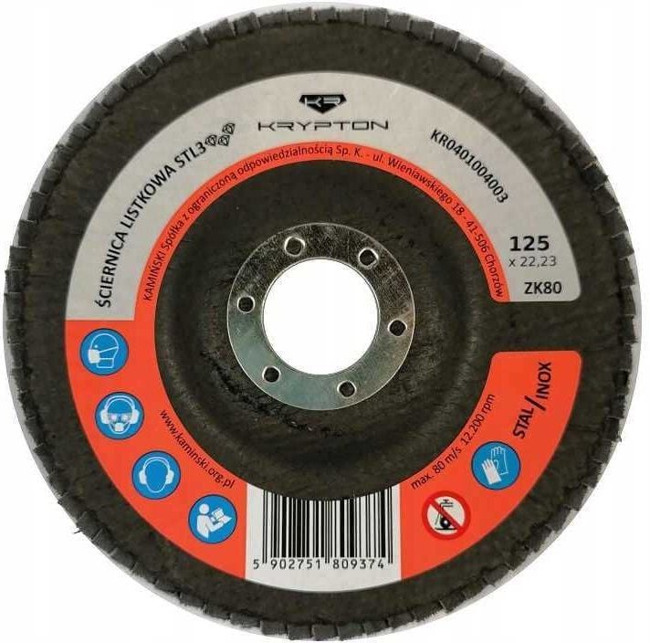 Fächerschleifscheibe STL3 125 ZK40 /KRYPTON/