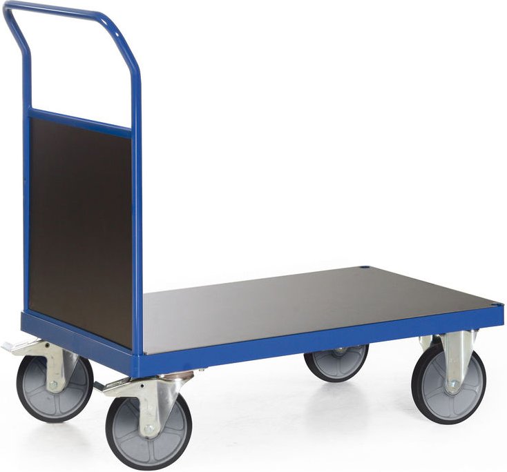 Protaurus Plattformwagen F600 mit 1 Holz- Stirnwand ohne Bordkante 1200x800mm