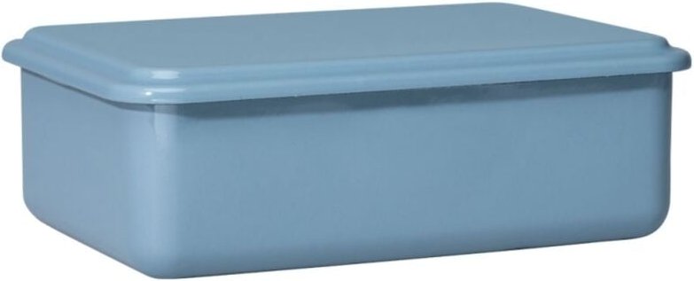 Riess-kelomat - Riess Vorratsbehälter mit Deckel medium hoch 23x15x7cm Heidelbeerblau Emaille