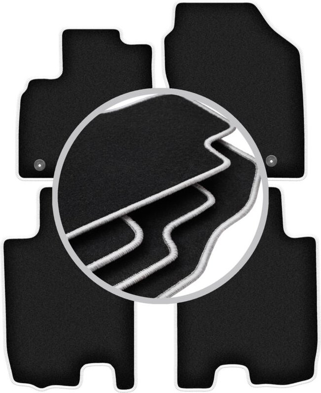 CARLUX-SILVER Autofußmatten für: Honda Jazz III Fließheck (2008-2011)