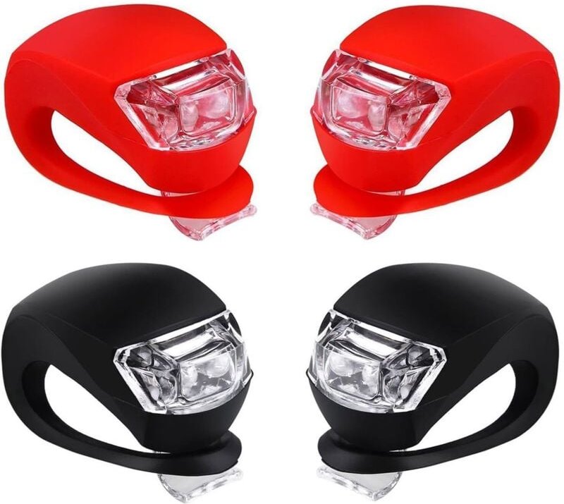 Thumbnail - LED-Fahrradlicht-Set – Fahrrad-Front- und Rücklicht, wasserdichte und sichere Straßen- und Mountainbike-Lichter mit Batt...
