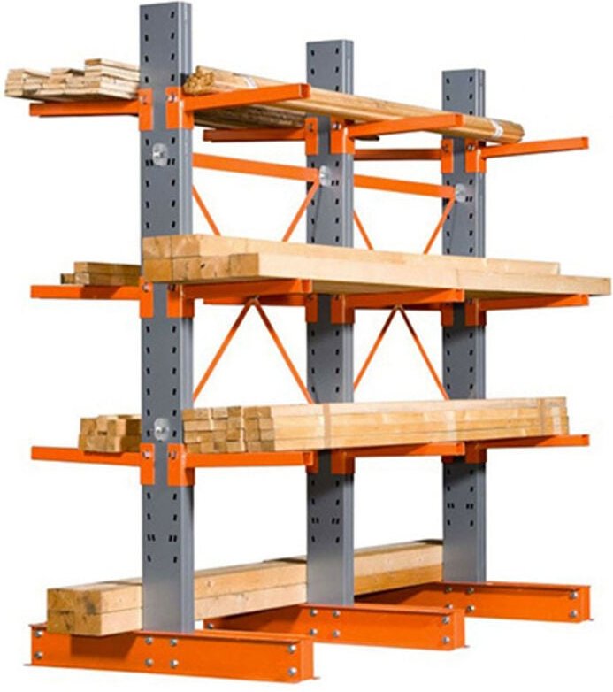 Kragarmregale für schwere Güter 3 Ebenen - Nächstes Element - 4484x1702x2766mm - Nur in Verbindung mit einem Startmodul ...