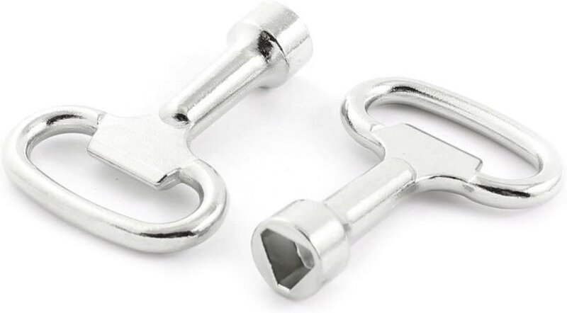 2 Pcs Dreieck Bin Schlüssel Müll Schlüssel Gelb Dreieckige Metall Dreieck Steckschlüssel - Lntyq