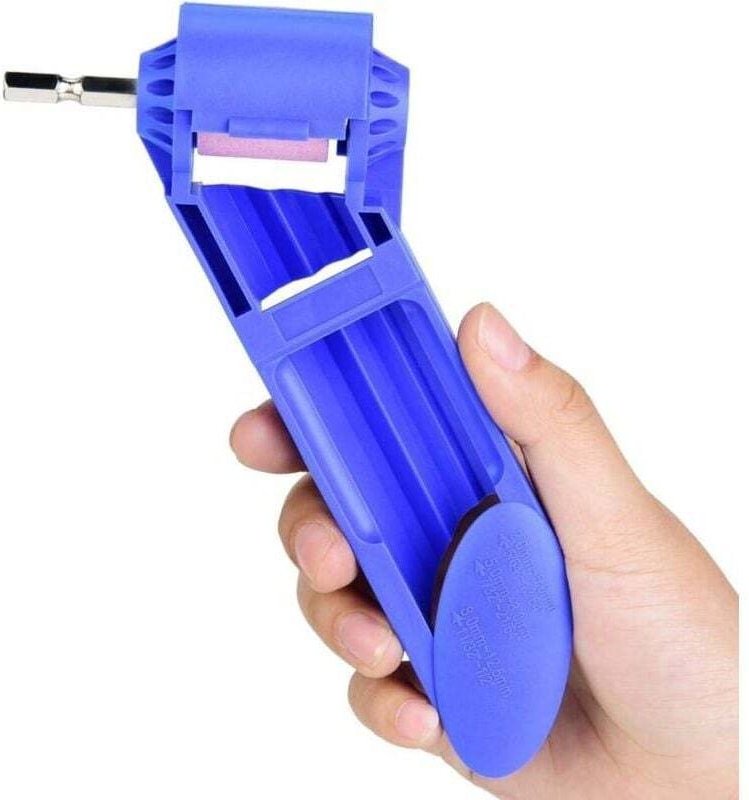 Schleifgerät, Bohrerschärfer, tragbarer Spiralschärfer mit geradem Griff, Messerschärfer (blau)