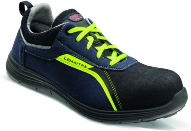 Sicherheitsschuhe flach FLAVIO S3 SRC Schwarz/Marine/Gelb 37