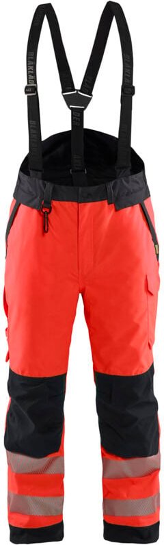 Hochsichtbarer Arbeitshose mit Hosenträgern 1875 - Rot/Schwarz MT