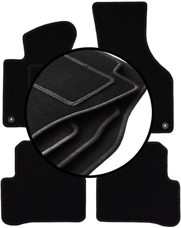 Komplettset Veloursmatten für: Volkswagen Passat CC Coupé (2008-2012)