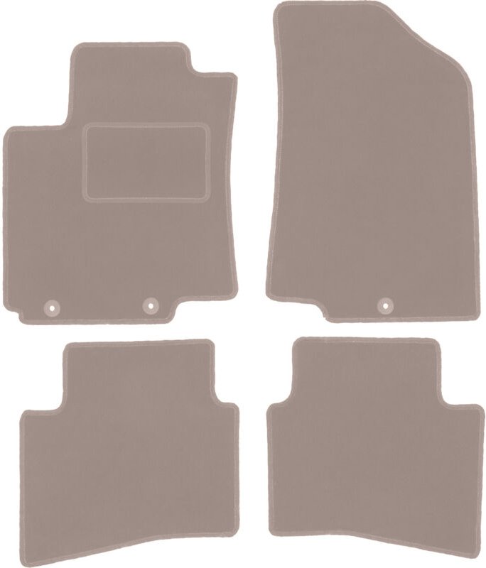 Beige Veloursmatten für: Kia Rio III UB Fließheck (2011-2017)