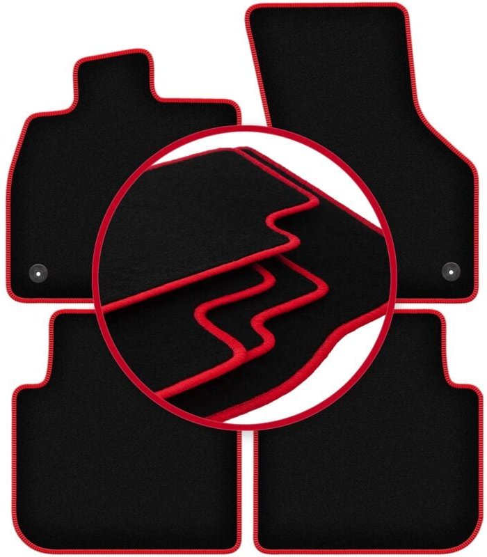 CARLUX-RED Autofußmatten für: Skoda Superb III Kombi, Limousine (2015-2020)