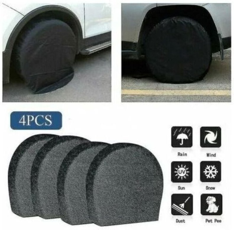 Odipie - Ahlsen Lot de 4 housses de pneus étanches pour roue de secours, remorque, camping-car, protection anti-corrosio...
