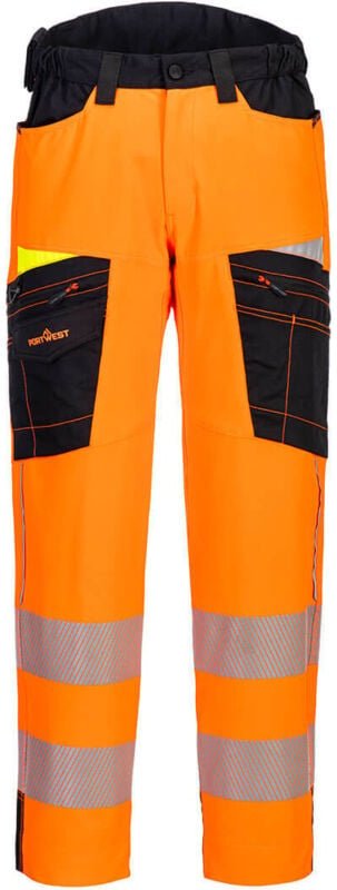 Dehnbarer Arbeitshose DX4 HV Orange/Schwarz 2XL - FR(54) - UK(44)
