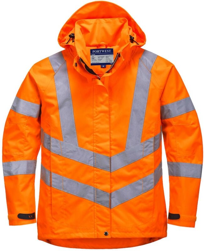 Portwest atmungsaktive Damen Warnschutzjacke, 40+ UPF Orange XS