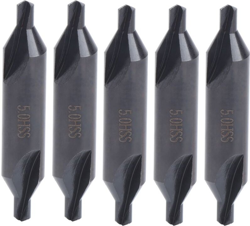 Eosnow - 5pcs Centering Drill -Bits für Fräsmaschinen Hochgeschwindigkeits -Stahlpositionierungswerkzeuge 5 mm