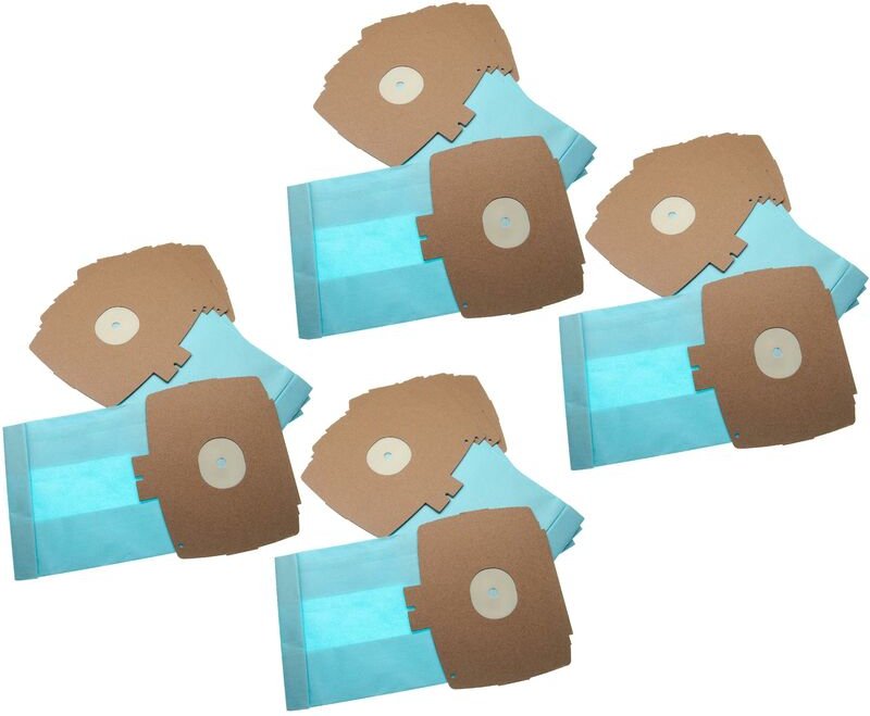 vhbw 20x Staubbeutel kompatibel mit Electrolux D 730 Longo-matic, D 735, D 736, D 738, D 739 Staubsauger - 26,1cm x 15,0...