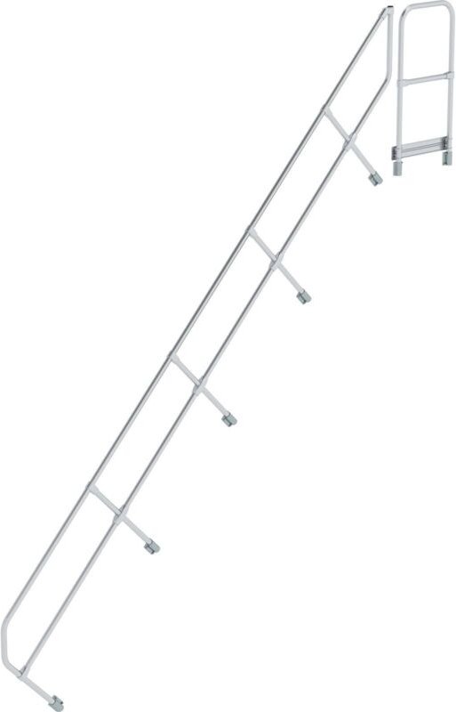 Günzburger Steigtechnik - zweiter Handlauf für Treppe mit Plattform 45° mit 16 Stufen - 600516