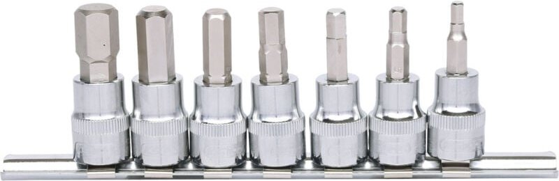 3/8' CHROMEplus Bit-Stecknuss-Satz Innensechskant, 7-tlg 4-12mm