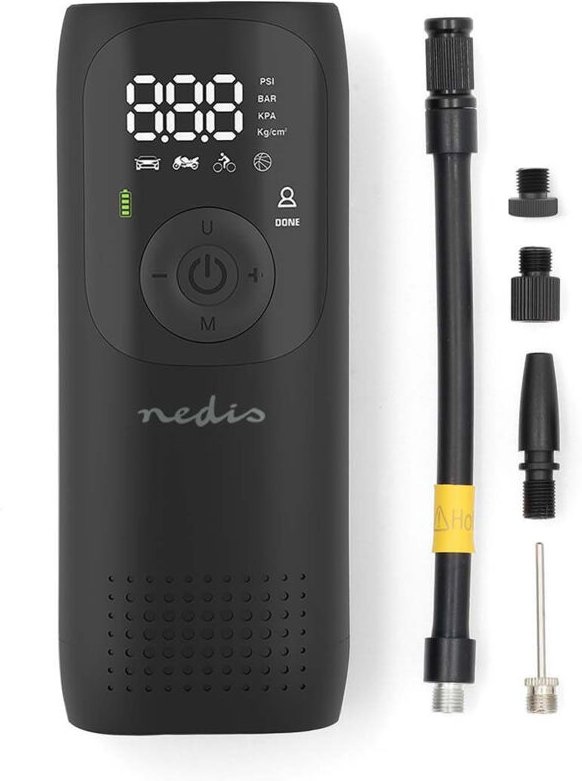 Thumbnail - Nedis - Wiederaufladbarer luftkompressor 01 - 103 bar dunlop ventil betriebsarten auto motorrad fahrrad ball ja luftdruc...