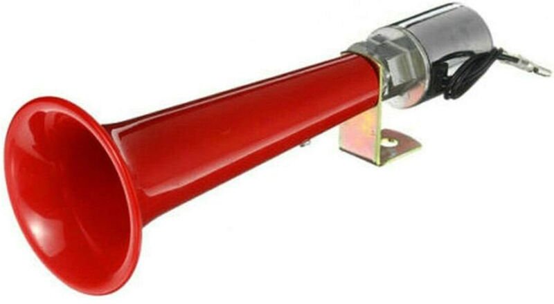 Universeller 12/24-V-Lautsprecher, super laut, 180 dB, Trompeten-Lufthupe für Auto, lkw, Boot, Zug, Rot (Kompressor nich...