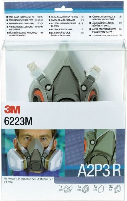 3M - Atemschutzhalbmaskenset 6223 – set – A2P3R en 140 m.Filter m