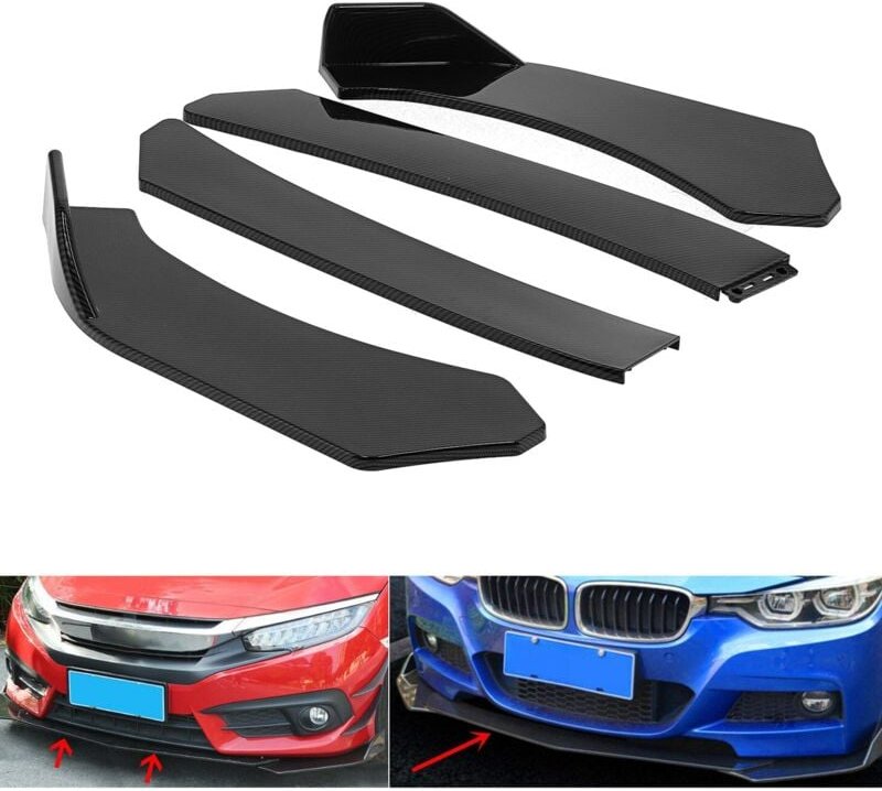 Auto Frontspoiler Universal, Frontstostange Lippe Kinnspoiler Auto abs Spoilerlippe Zubehr Frontschürze Spoiler Frontsch...
