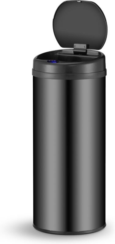 Automatik Mülleimer mit Sensor 50L - elektrischer Abfalleimer, Bewegungssensor, automatischer Deckel, wasserdicht, Klemm...