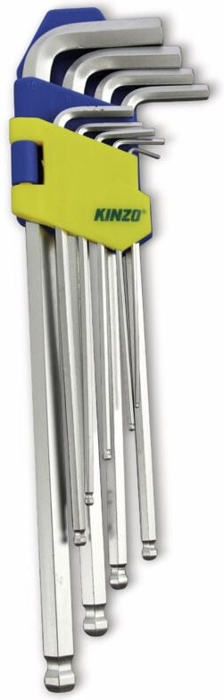 KINZO Innensechskantschlüssel-Set lang, 9-teilig, 1,5...10 mm