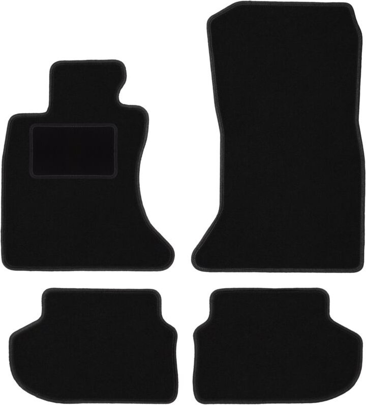 Schwarze Velours-Fußmatten für: BMW 5 F11 FL xDrive Kombi, Touring (2013-2017)