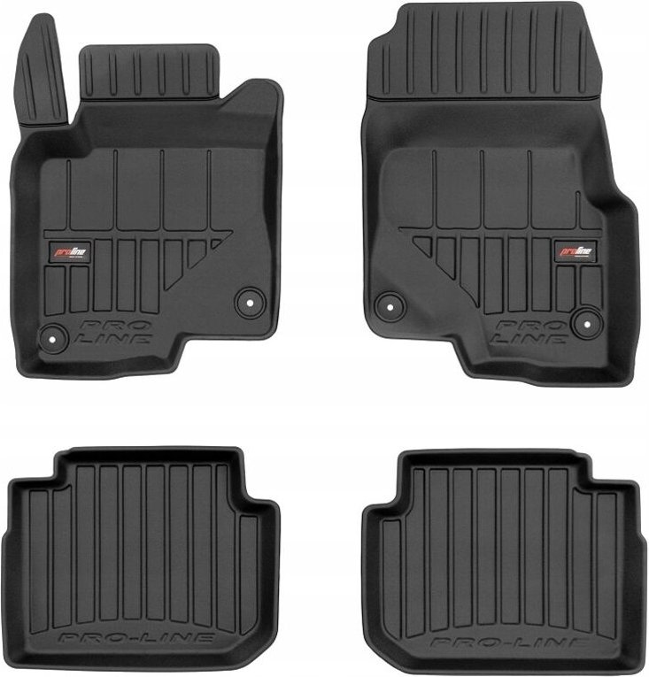 SMART ForFour 1 2004-2006 Gummi-Fußmatten, 3D-Durchführung