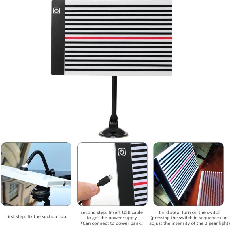 Zoternen - LED-Reflektor-Linien-Panel-Licht, lackierfreie Dellensuchlampe, Autoreparaturzubehör, Karosseriezubehör-Detek...