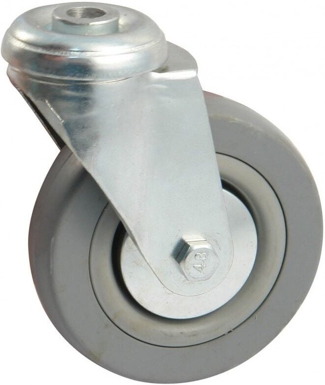 Lenkrolle mit Auge AVL Gummirad ø 125 - Tragkraft 100 kg - 5508125H