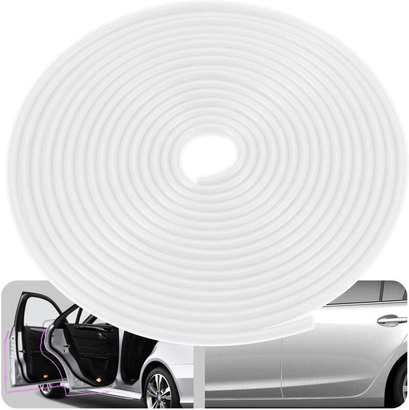 Thumbnail - Tigrezy - Autotürkantenschutz, U-förmig, schneidbar, für die meisten Autos geeignet(White,5M)