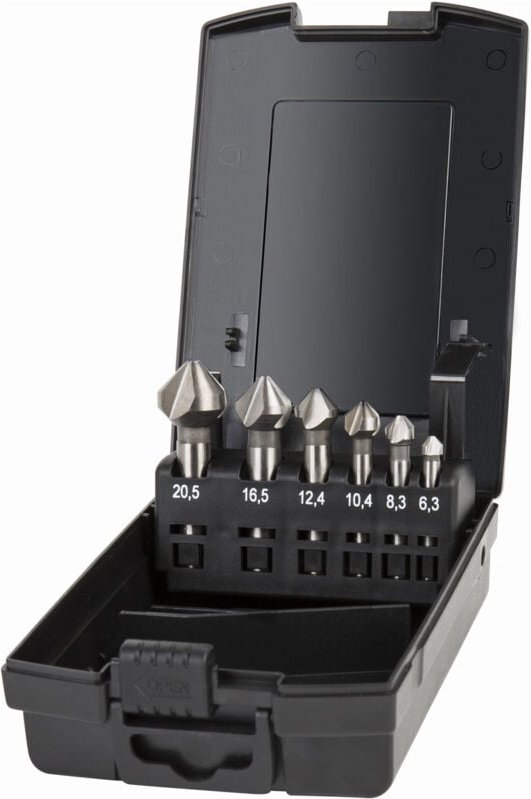 Kegelsenker / Entgratsenker Set 6-tlg. Zylinderschaft - Stier