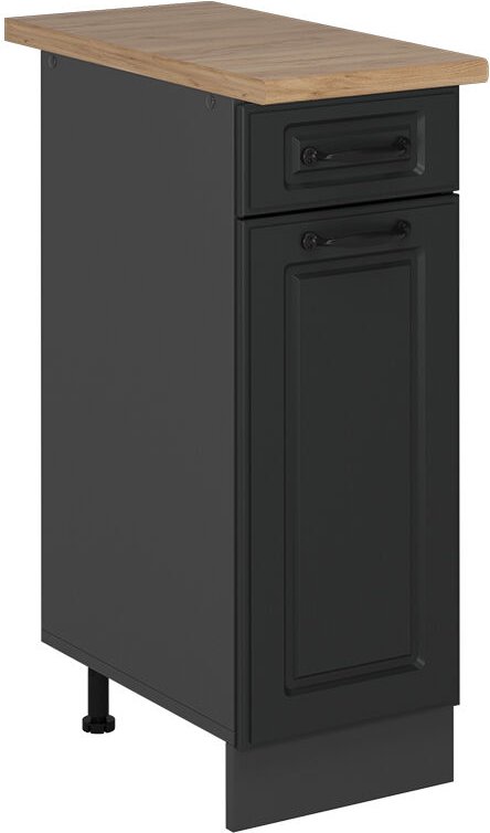 Küchenunterschrank R-Line, Anthrazit Landhaus, 30 cm , AP Eiche, Vicco