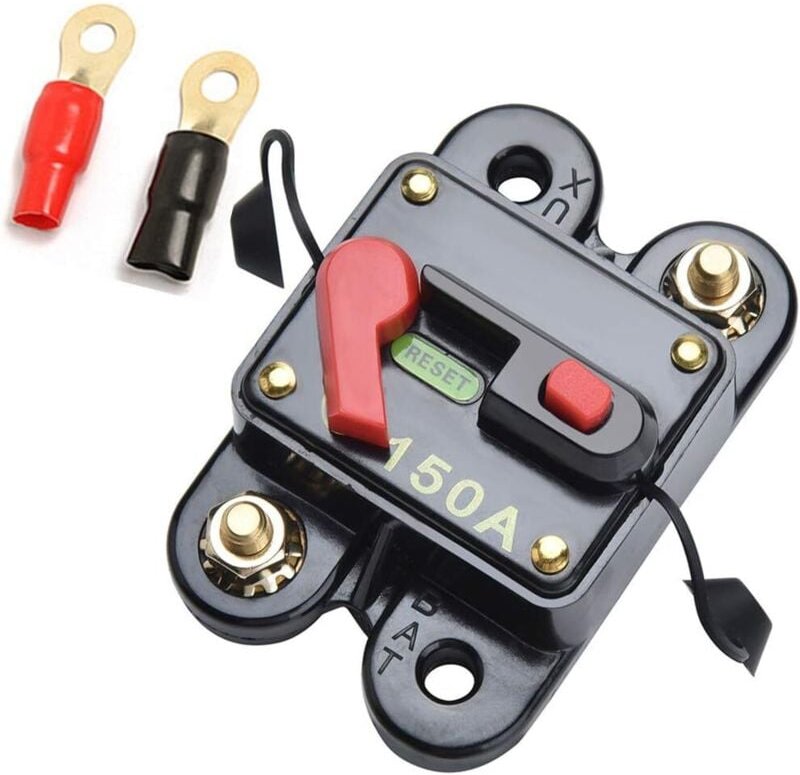 12 V-24 V 150 A DC Auto-Sicherungsschalter Leistungsschalter Reset-Sicherung Auto Marine Bike Stereo Audio (150 A) ohne ...