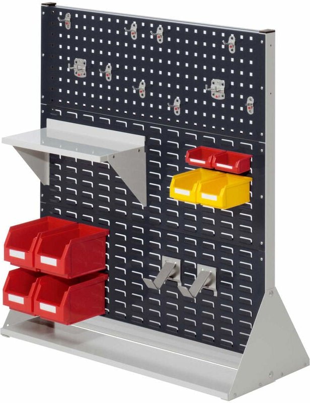 Kappes ®RasterPlan Stellwände doppelseitig Größe 3 - 2x Lochplatten 4x Schlitzplatten 1x Zubehörsortiment 21-teilig Anth...