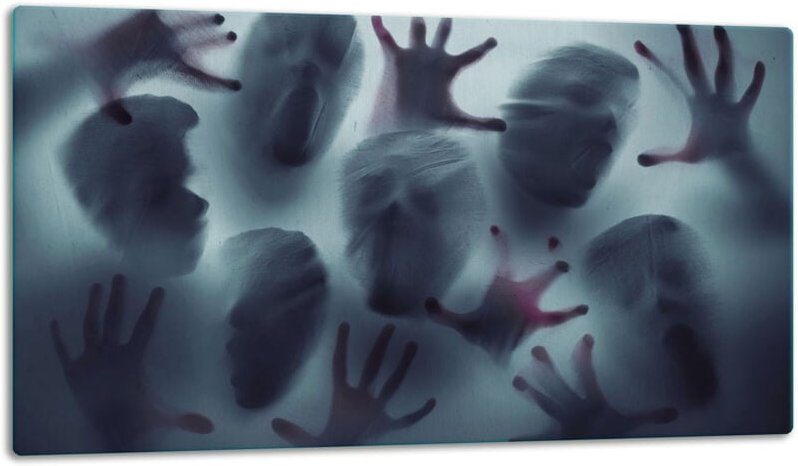 Glasschild Schneidebrett 52x30 Personen