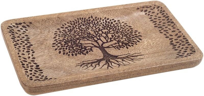 Signes Grimalt - Life Tree Display Tabletts Rechteckige braune Platte - 3x25x15cm