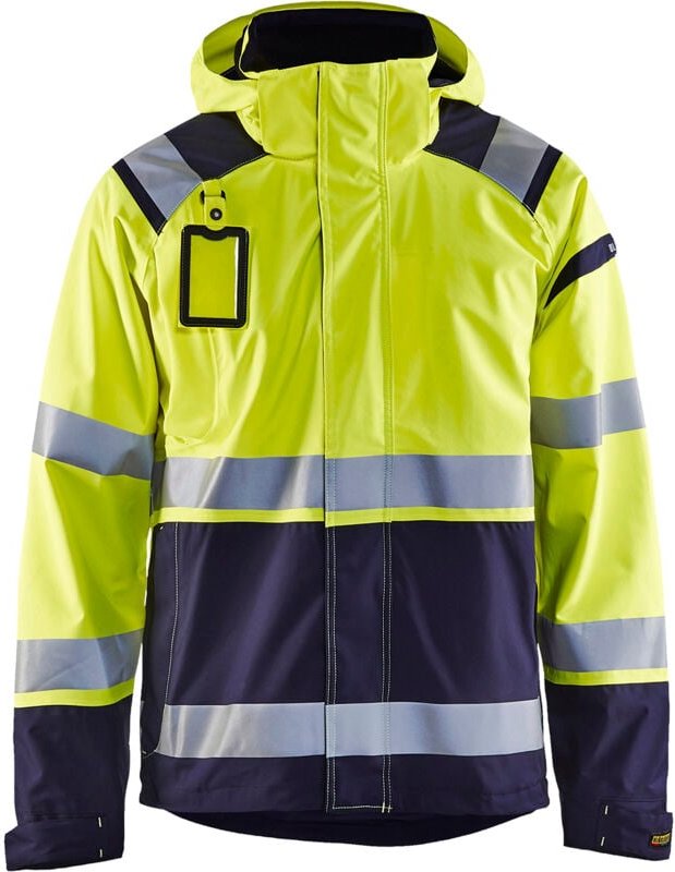 Thumbnail - Arbeitsjacke Hardshell-Stretch 2D Hochsichtbarkeit 4987 - Neon Gelb/Navy 4XL