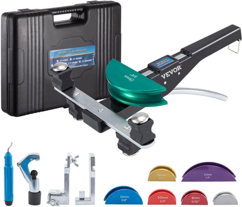 VEVOR Kupferrohrbieger HLK-Kühlung Ratschenrohrbieger 1/4" bis 7/8",Mehrschichtbiegemaschine 10 kN, verwendet zum Biegen...
