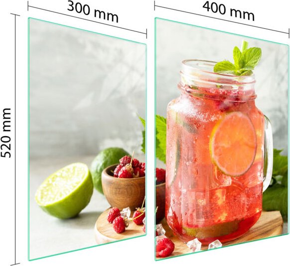 GLASSCHUTZPLATTE FÜR HERD 70x52 DRINK