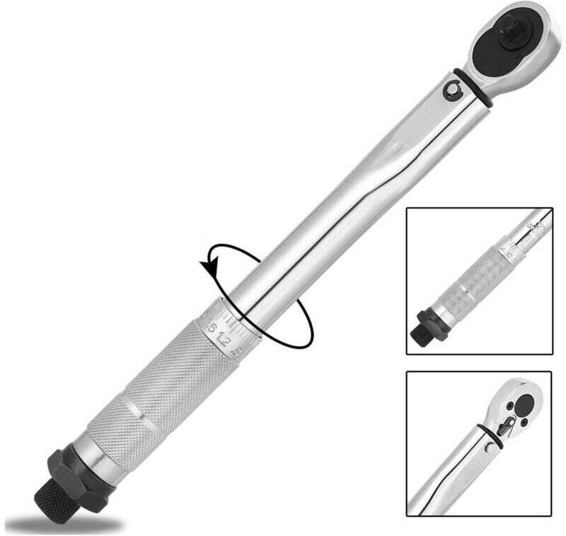 Boutique - 1/4'' 5-25 Nm Ratschen-Drehmomentschlüssel, umkehrbares Anziehen, 270 mm - - Ymyny