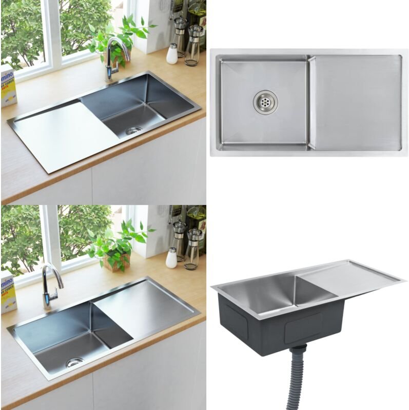 Handgefertigte Küchenspüle Edelstahl - Küchenspüle - Küchenspülen - Home & Living - Silber