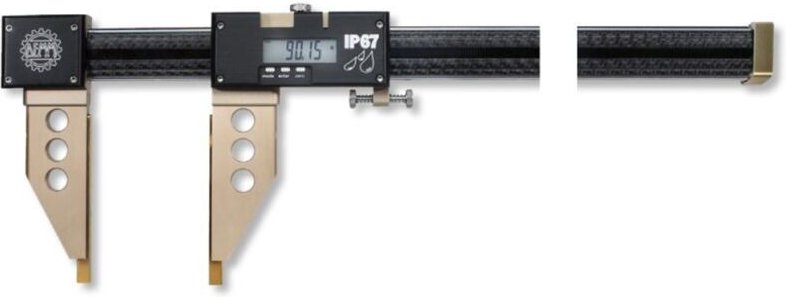 Ultra Präzision - Digital-Messschieber argo carbon ohne zylindrische Messzapfen, ohne Feineinstellung 1000x150/0,01mm IP...