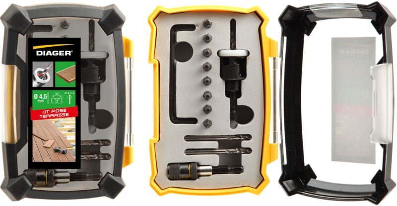 15-teiliges Terrassenset - 4.5 mm Bohrung - 900B - Diager