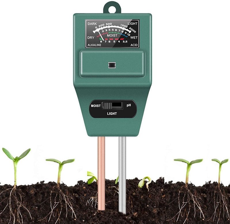 Ymyny - Boden-pH-Meter, 3-in-1 ST02 Bodenfeuchtigkeits-pH-Lichttester für Haus, Garten, Rasen, Bauernhof, Zimmer- und Fr...